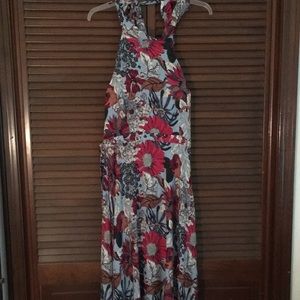 LuLu’s tie halter neck maxi dress